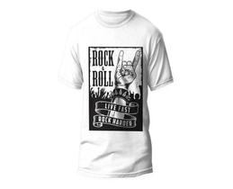 Camiseta Mão Rock Branca Camiseta Mão Rock Branca