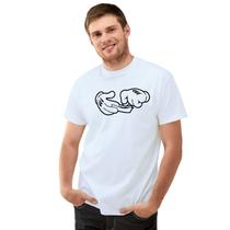 Camiseta Mãos Luvas Mickey Dichavando Bolando Camisa Personalizada Blusa Adulto Algodão com Poliéster
