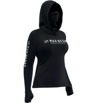 Camiseta Mar Negro Feminina X Protect 360 (Preto, Capuz e Buff) Camiseta Mar Negro Feminina X Protect 360 (Preto, Capuz e Buff)