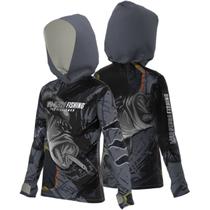 Camiseta Mar Negro Infantil X-Potection Sublimada com Capuz Tucunaré Ocelo (+50UV) Camiseta Mar Negro Infantil X-Potection Sublimada com Capuz Tucunaré Ocelo (+50UV)