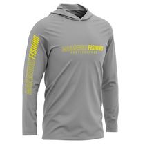 Camiseta Mar Negro Poliamida com Capuz Cinza Claro(+50UV)