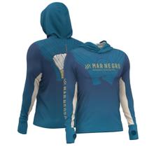 Camiseta Mar Negro XP Protection Capuz Sublimada - Fish Tail Camiseta Mar Negro XP Protection Capuz Sublimada - Fish Tail