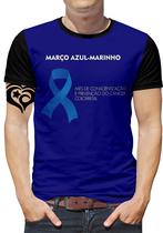 Camiseta Março Azul Marinho PLUS SIZE Masculina Blusa