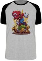 Camiseta Mario Bros Blusa Plus Size extra grande adulto ou infantil Camiseta Mario Bros Blusa Plus Size extra grande adulto ou infantil
