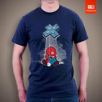 Camiseta Mario Bros Sob Controle Video Game Retro