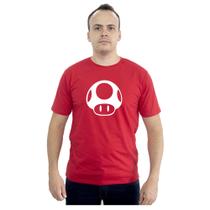 Camiseta Mario Cogumelo Jogo Feminina Masculina Básica