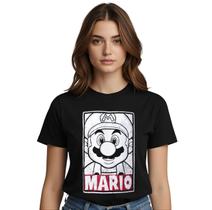 Camiseta Mario Retrato Adulto Camiseta Mario Retrato Adulto