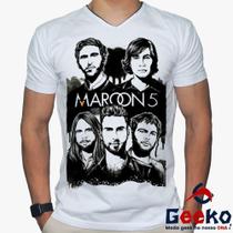 Camiseta Maroon 5 100% Algodão Pop Maroon Five Geeko