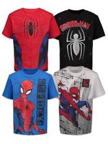 Camiseta Marvel Spider-Man para meninos, Spider-Man 4T, pacote com 4