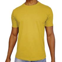 Camiseta Masc. Básica Slim Algodão Premium GB - Mostarda