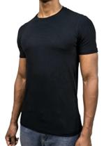 Camiseta Masc. Básica Slim Algodão Premium GB - Preto