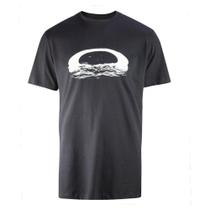Camiseta Masc Mod Ocean Waves Moon Graphic - Blackout
