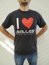 Camiseta Masc Preta Coração Salles Profissional Camiseta Masc Preta Coração Salles Profissional