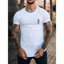 Camiseta Masculina 100% Algodão 30.1 Estampa Carta Baralho Manilha Ais Espada Blusa Lançamento Promo