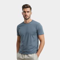 Camiseta Masculina 100% Algodão Básica Premium Medson Cor:AzulTamanho:P