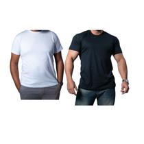 Camiseta Masculina 100%Algodão Caimento Ideal Kit 2 Peças Camiseta Masculina 100%Algodão Caimento Ideal Kit 2 Peças