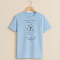 Camiseta Masculina 100% Algodão Estampa Eu Por Você Sempre Filha Noiva 160 Presente Convite Dia Pais