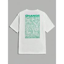 Camiseta Masculina 100% Algodão Estampada Change Streetwear Camisa Novidade