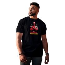 Camiseta masculina 100% algodão premium Deadpool Wolverine