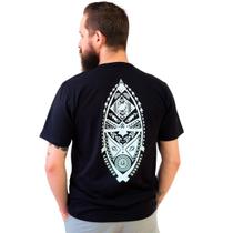 Camiseta Masculina 30.1 penteado Algodão Estampa Surf - Arraia Maori