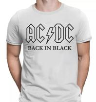 Camiseta Masculina Ac Dc Black In Camisa Banda De Rock