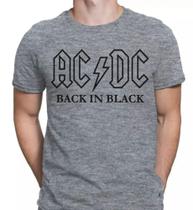 Camiseta Masculina Ac Dc Black In Camisa Banda De Rock