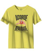Camiseta Masculina Acorde para Realidade Amarela