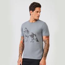 Camiseta Masculina Acostamento Manga Curta Touch Cinza