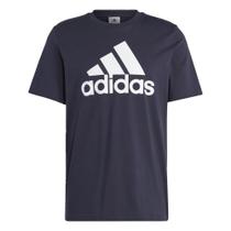Camiseta masculina Adidas Essentials Single Jersey com logotipo grande Camiseta masculina Adidas Essentials Single Jersey com logotipo grande