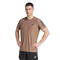 Camiseta masculina Adidas Own The Run, tamanho alto - Trace Brown