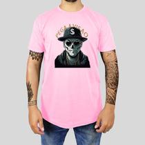Camiseta Masculina Adulto Casual Algodão Premium Estampada Gola Redonda Caveira