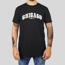 Camiseta Masculina Adulto Casual Algodão Premium Estampada Gola Redonda Chicago