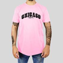 Camiseta Masculina Adulto Casual Algodão Premium Estampada Gola Redonda Chicago