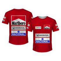 Camiseta Masculina Adulto Dry Ayrton Senna Fórmula 1 Nacional