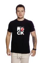 Camiseta Masculina Adulto Rock TechMalhas basica de Algodão