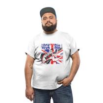 Camiseta Masculina Adulto tamanhos Plus Size Estampa Rok In Roll Camiseta Masculina Adulto tamanhos Plus Size Estampa Rok In Roll