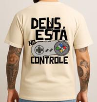 Camiseta Masculina Algodão 30.1 Penteado Camisa Básica Conforto Suave Leve Estilo Gamer Controle Vídeo Game Geek Nerd Presente Criativo Manga Curta