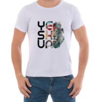 Camiseta Masculina algodao Arietto com estampa gospel leao Jesus