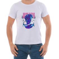 Camiseta masculina algodao Arietto estampa futurista Julius Caesar