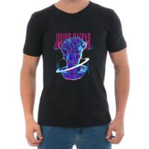 Camiseta masculina algodao Arietto estampa futurista Julius Caesar