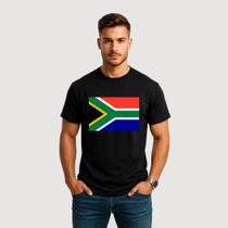 Camiseta Masculina Algodão Bandeira África Do Sul
