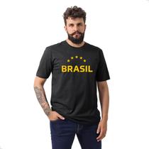 Camiseta Masculina Algodão Básica Estampada Copa Brasil