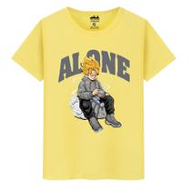 Camiseta Masculina Algodão Casual Streetwear Alone