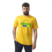 Camiseta Masculina Algodão Estampa Brasil Faixa Camiseta Masculina Algodão Estampa Brasil Faixa