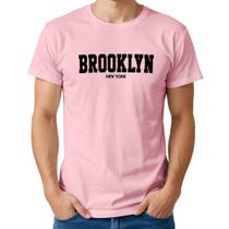 Camiseta Masculina Algodão Estampa Brooklyn Básica Casual