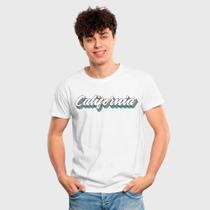 Camiseta Masculina Algodão Estampa California Casual Básica