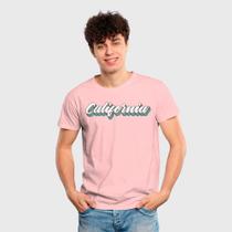 Camiseta Masculina Algodão Estampa California Casual Básica