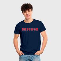 Camiseta Masculina Algodão Estampa Chicago Básica Casual