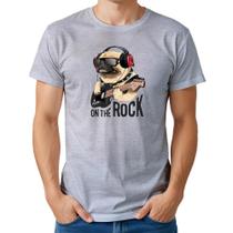 Camiseta Masculina Algodão Estampa On The Rock Casual