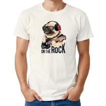 Camiseta Masculina Algodão Estampa On The Rock Casual